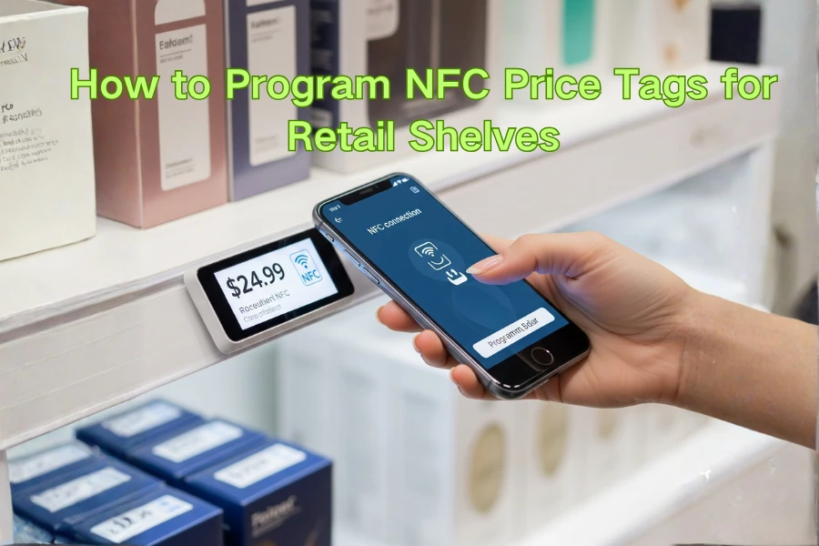 NFC-árcédulák programozása a kiskereskedelmi polcokon